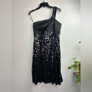 Vintage fairy 80s 90s Y2K Signature by sangria 4 Sequins Satin One shoulder Mid